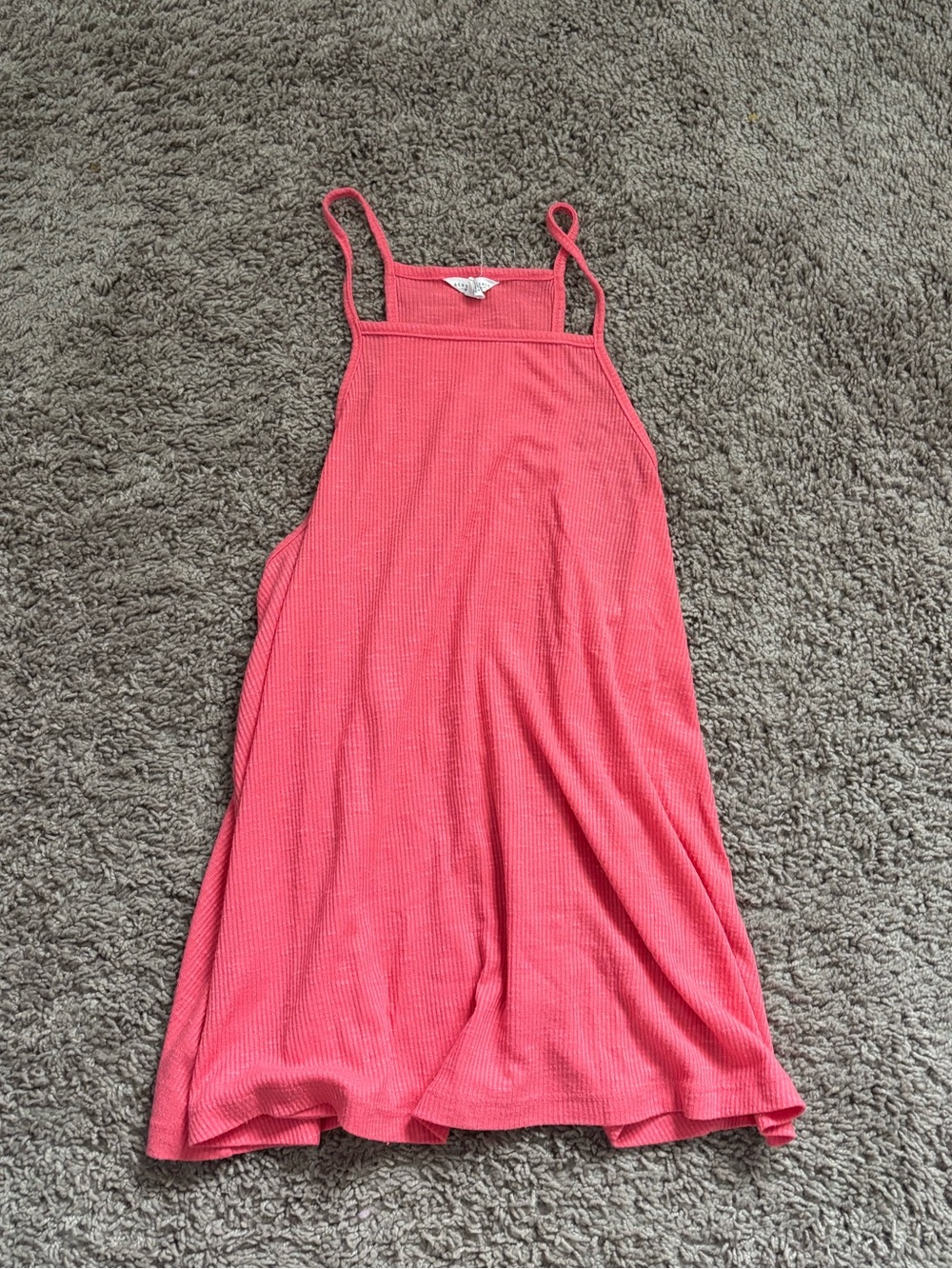 Coral Pink Women's Ribbed Tank Top